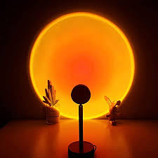 Aurora sunset lamp, room aesthetic, room ideas, plant aesthetic. A Qiuxqiu Led Rainbow Projection Desk Lamp Video Shooting Sun Never Setting Usb Lamp Party Creative Background Wall Decoration Floor Lamps Rotatable Durable Interior Atmosphere Fill Light New Lamps Light Fixtures Tools