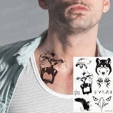 The neck tattoo designs for men can be quite stylish and effective in its looks as well. Neck Tattoos Men Temporary Tattoo Sticker Boy Chest Male Tattoos Black Henna Fake Tattoo Pattern Wolf Animals Small Decal Face Temporary Tattoos Aliexpress