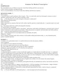 Medical Transcription Resume Format