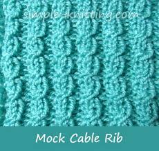 Mock Cable Stitch Knit A Pretty Cable Stitch Look