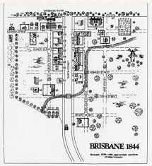 Map Brisbane Australia 1844 Infographic Tv Number
