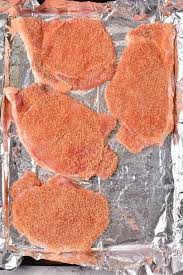 cook thin pork chops in oven breaded