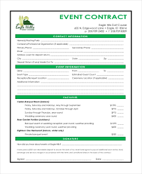 Sample Event Contract Form 10 Free Documents In Word Pdf