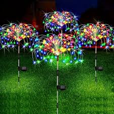 Solar Outdoor Grass Fireworks Lights