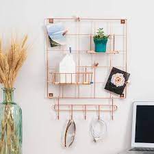 Rosy Copper Wire Wall Grid