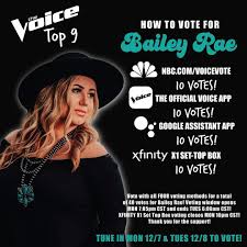 You can also use the voice command vote for 'the voice' via your xfinity voice remote during the voting window. Wylie Opry Hello Wylie Opry Friends Tonight Is Another Big Night For Bailey Rae Music On The Voice Voting Tonight Baileyraemusic Teamlegend Americaneedsrealcountrymusic Facebook