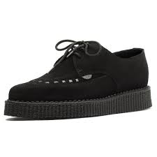 Womens Underground Barfly Pointed Rockabilly Lace Up Suede Creepers Uk 3 7