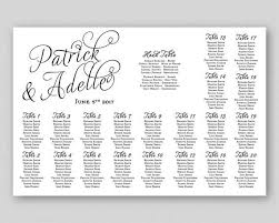 30 Printable Wedding Seating Chart Simple Template Design