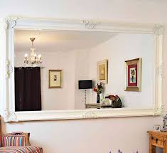 white rectangle wood wall mirror 7ft11