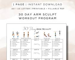 30 Day Arm Sculpt Workout Plan