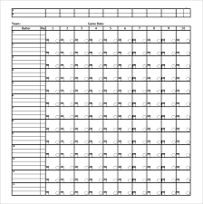 Printable Baseball Score Sheet Softball Stat Blank Sheets