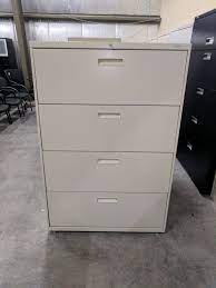 tan hon 4 drawer lateral file cabinet