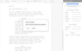screenplay formatter google worke