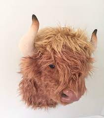 Highland Cow Wall Mount Bison Faux