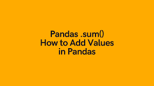 pandas sum add dataframe columns and