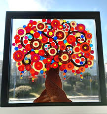 Tree Of Life 13x13 3d Glass Painting
