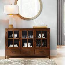 Home Decorators Collection Woodlin Sable Brown Buffet With Glass Door