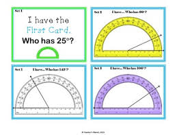 Protractor Games I Have Who Has Protractors Beginner And Advanced