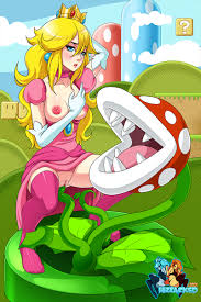 hizzacked, piranha plant, princess peach, mario (series), nintendo, super  mario bros. 1, highres, blonde hair, blue eyes, breasts, clothes lift,  crown, elbow gloves, gloves, long hair, nipples, plant, pussy, skirt, skirt  lift,