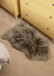 eco tanned pewter grey sheepskin rug