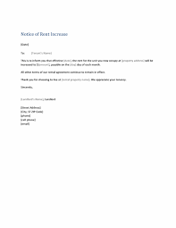 Notice Of Rent Increase Form Letter Templates In 2019