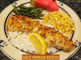 garlic parmesan rockfish baked the
