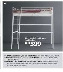 Ikea Tromsö Loft Bed Frame Double Size