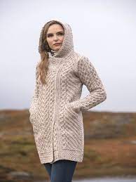 Hooded Merino Wool Coat With Zip