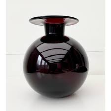 Vintage Purple Glass Vase Saturnus By