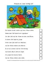 Lesen und verstehen für die 2. Lernkartei In Der Grundschule Deutsch Klasse 1 Grundschulmaterial De