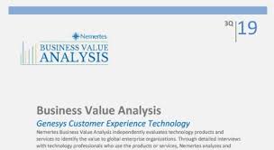 Nemertes Business Value Analysis Genesys