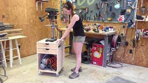 diy rolling drill press stand you