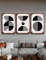 White Abstract Wall Art Painting Set