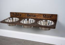 Wall Mounted Dog Bowl Stand Bowls