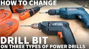 How to Change Drill Bit on Corded and Cordless Drill - Change Bit with  Keyed and Keyless Drills - YouTube