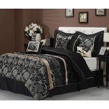 queen cal king bed black silver chinese