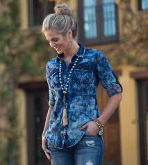 Ryan Michael Womens Double Cloth Indigo Plaid Western Snap Shirt