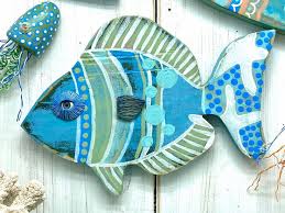 Fish Wall Art Wooden Fish Decor