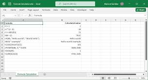 Calculate Excel Formulas From C Vb