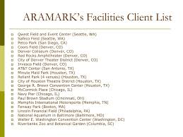 Ppt Aramark Sports Entertainment Facility Services