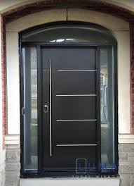 Black Steel Door With Sidelites And