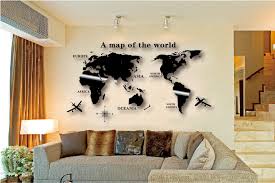 Wall Art Decal World Map Sticker Globe