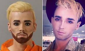 Men hairstyle become trends right now.people looks mainly depends on there gorgeous hairstyle and here i describe black guy with blonde hair. Man With Blond Hair A Red Beard And Black Eyebrows Is Charged With Identity Theft Daily Mail Online