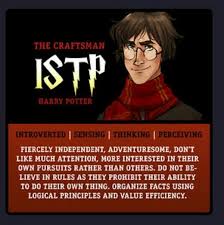 Harry Potter Istp The Craftsman Myers Briggs Type