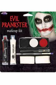 evil prankster joker clown face paint