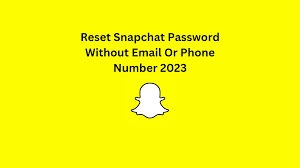 reset snapchat pword without email