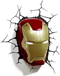 The vibranium shield, also known famously as captain america's shield, was a shield that was created by the famous howard stark. Amazon Com 3dlightfx Marvel Avengers Iron Man Mask 3d Deco Light Toys Games