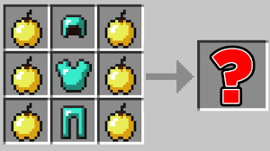minecraft but crafting recipes are