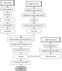 A Flow Diagram For The Processing Of Cassava Roots Dried