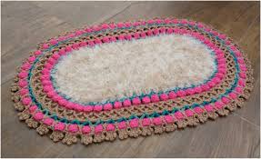 crochet tulip sch oval rug yarn
